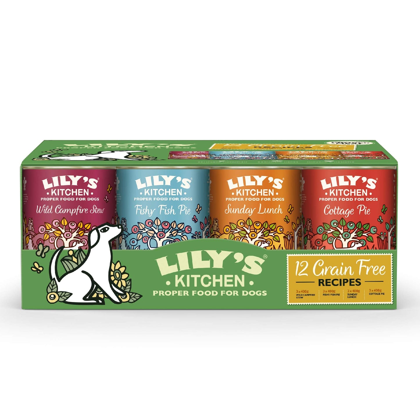 Lily's Kitchen Grain Free Recipes 12 x 400g Multipack Wet Dog Food