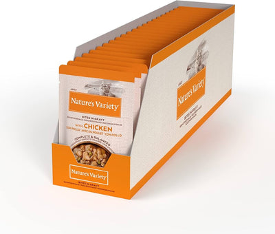 BB 06/25 - Natures Variety Chicken Bites in Gravy Cat Pate 85g x 22 pouches