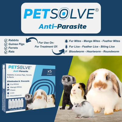 Petsolve Anti Parasite For Small Animals 5 Treatments