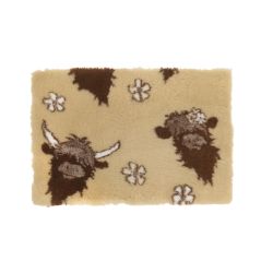Vetbed Non Slip Beige & Highland Cow