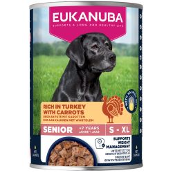 Eukanuba Cans 7+ Years Senior Dog Turkey & Carrots 6 X 400G