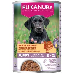 Eukanuba Cans 1-12 Months Puppy Turkey & Carrots 6 X 400G