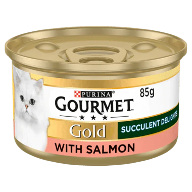 Gourmet Gold Succulent Delights Adult Wet Cat Food Salmon 12x85g - Ormskirk Pets