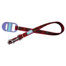 Hemm & Boo Tartan Lead Red Medium - 3/4"X48" - Ormskirk Pets