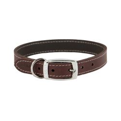 Ancol Leather Collar Red 39-48cm size 5