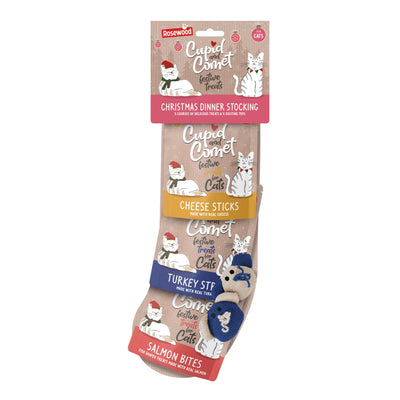 Rosewood Christmas Dinner Stocking Gift for Cats