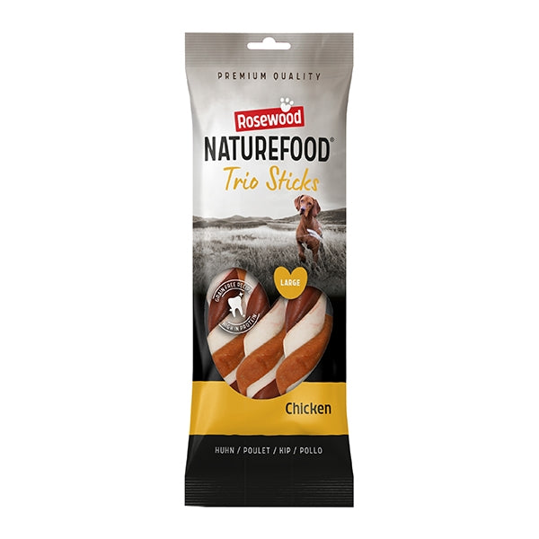 Rosewood Naturefood Trio Sticks Chicken - Large 3pc 240g