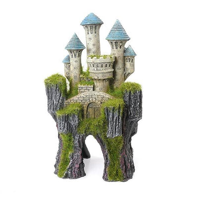 Rosewood Moss Covered Mythical Castle Ornament - Ormskirk Pets
