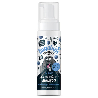 Bugalugs Blueberry Spa No Rinse Facial Wash Shampoo For Dogs 200ml