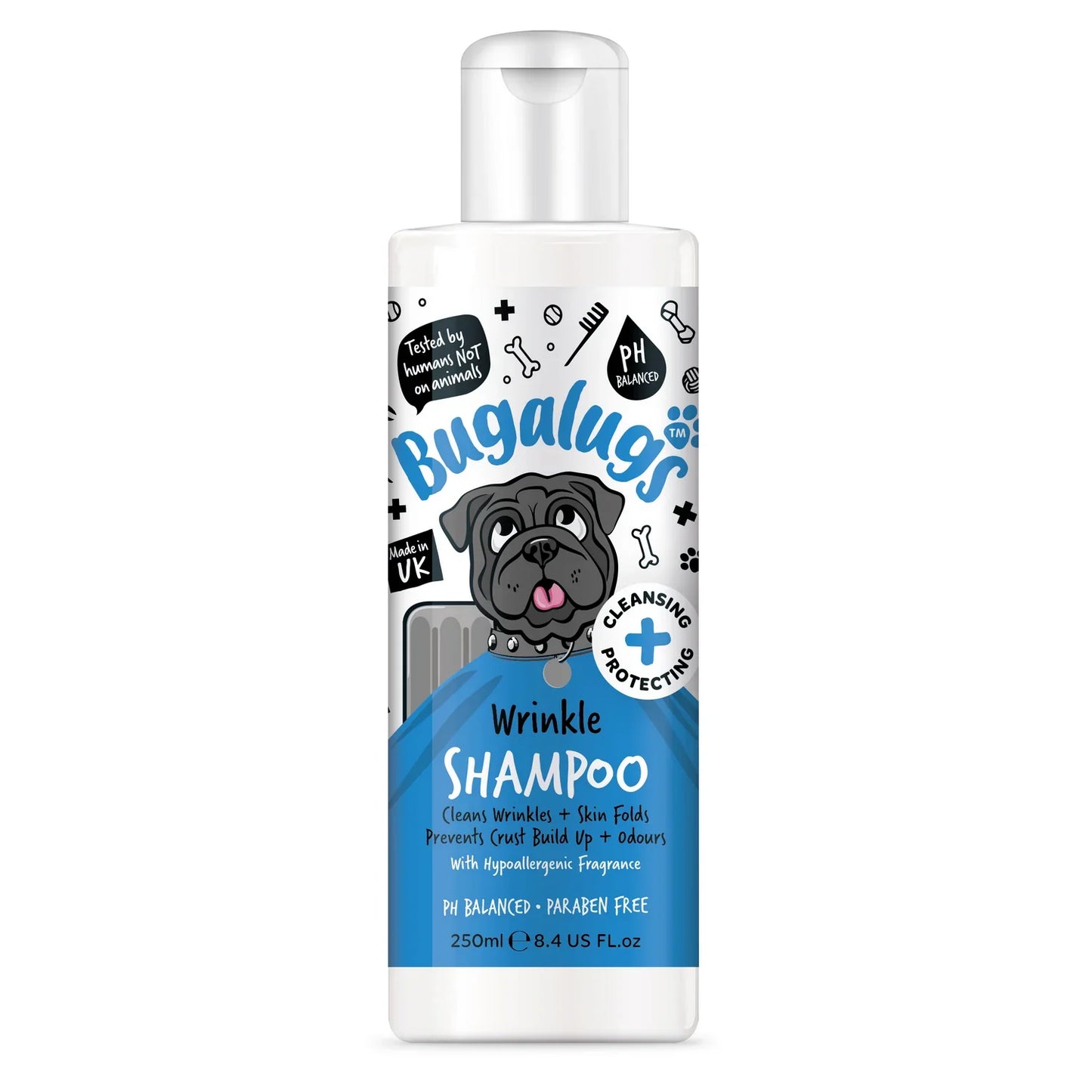 BUGALUGS WRINKLE SHAMPOO WITH HYPOALLERGENIC
FRAGRANCE 250ml