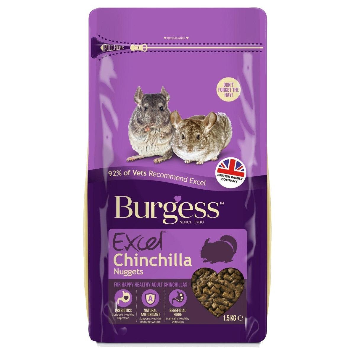 Burgess Excel Chinchilla Nuggets, 1.5kg - Ormskirk Pets