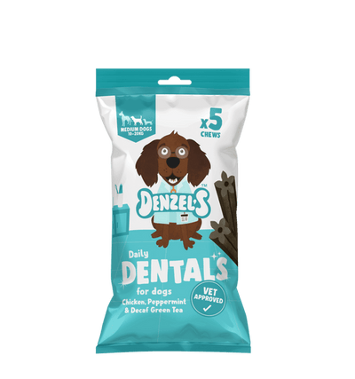 Denzels Daily Dentals Medium Dog Chicken & Peppermint 100G