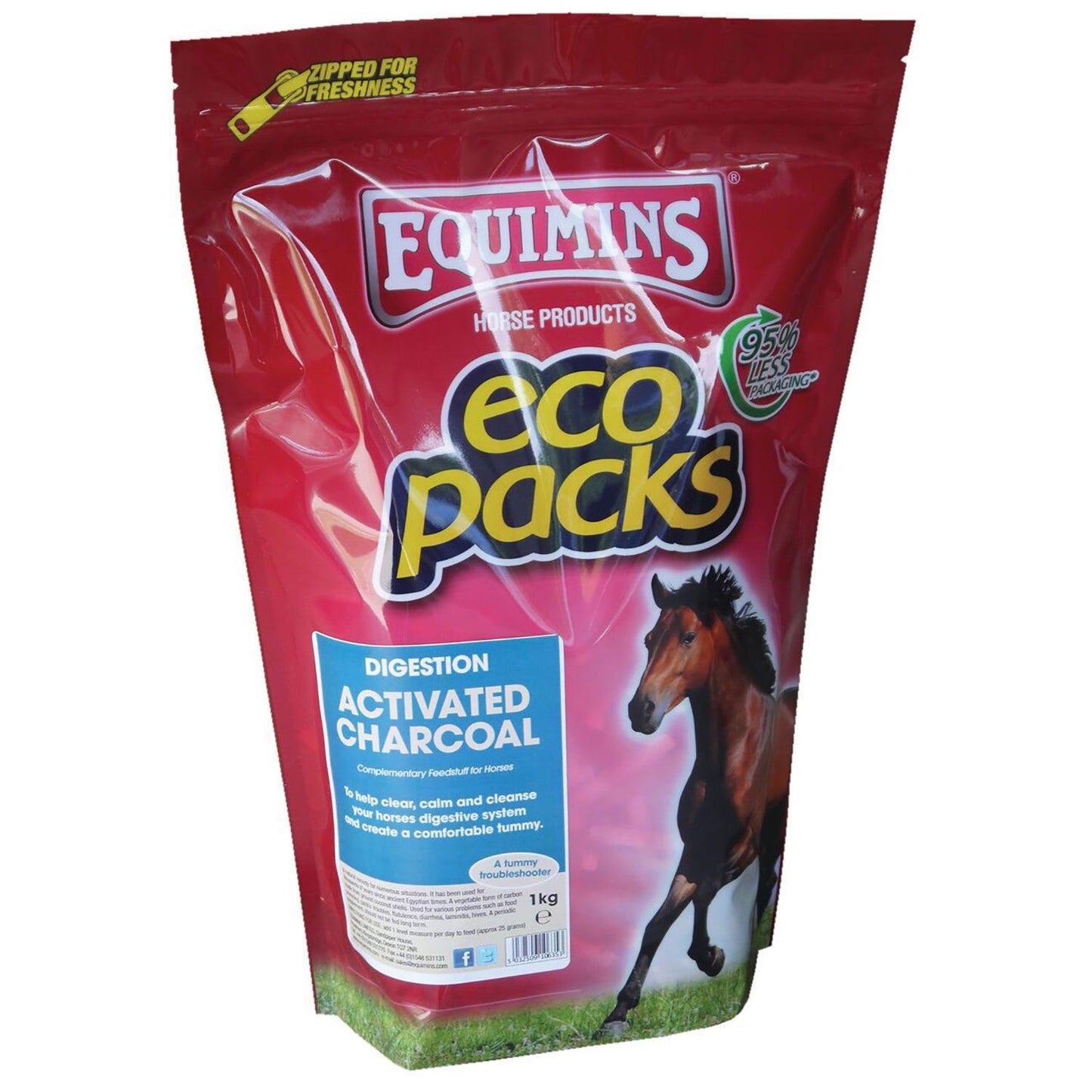 Equimins Activated Charcoal 1Kg Eco Pack Refill - Ormskirk Pets
