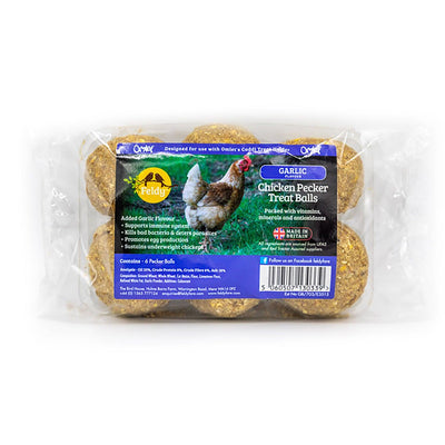 Feldy Chicken Pecker Treat Balls 6 Pack Garlic - Ormskirk Pets