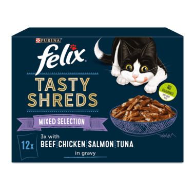 Felix Tasty Shreds Mixed Selection 12X80G - Ormskirk Pets