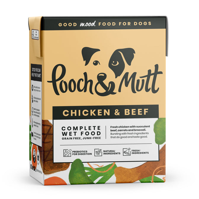 Pooch & Mutt Chicken & Beef Wet Food 375g - 1 Carton
