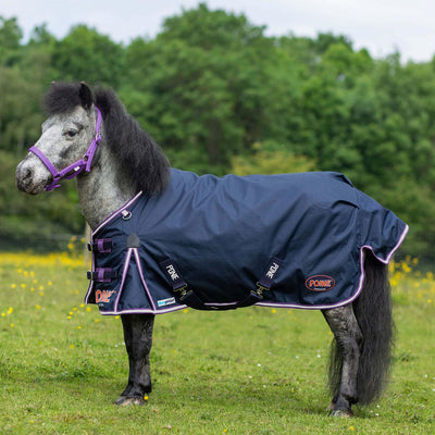 Gallop Ponie/Trojan Duraproof 5-Point Std Lightweight Turnout Navy