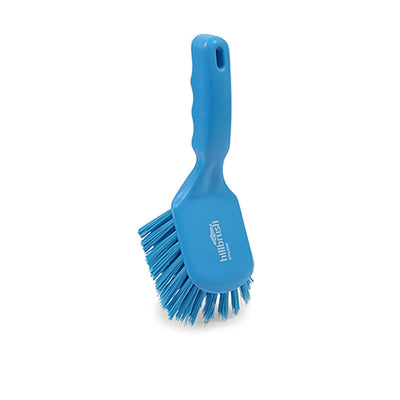 HILLBRUSH SHORT HANDLED STIFF BRUSH BLUE 254 MM