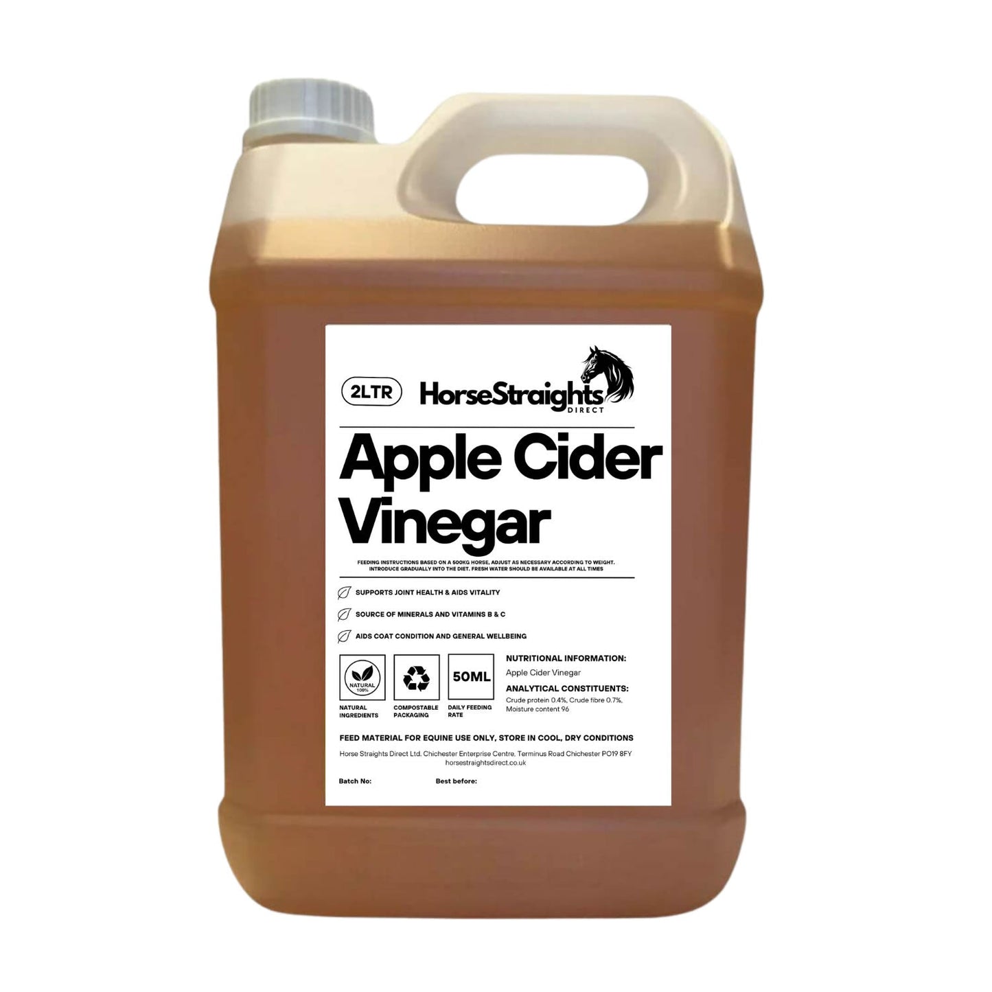 Horse Straights Direct Apple Cider Vinegar 2Lt