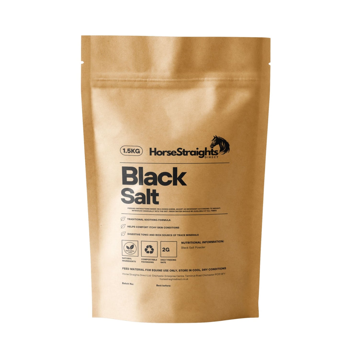 Horse Straights Direct Black Salt 1.5kg