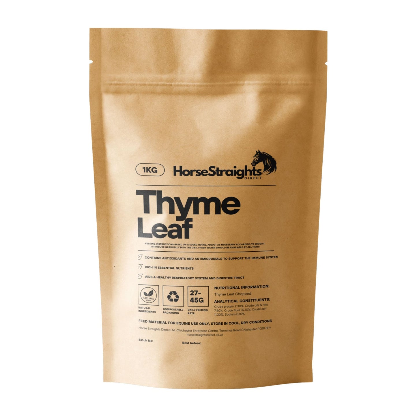 Horse Straights Direct Thyme Leaf Chopped 1kg