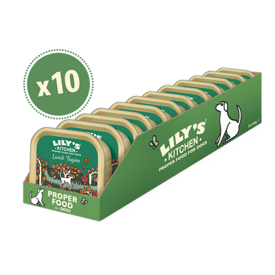 Lilys Dog Lamb Tagine Trays 10x150g