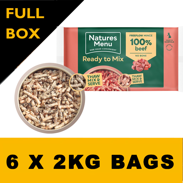 Natures Menu 100% Beef Freeflow Mince for Adult Dogs 2kg