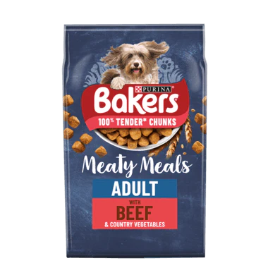 Bakers Meaty Meals Adult Dog Food Beef 1KG - Ormskirk Pets