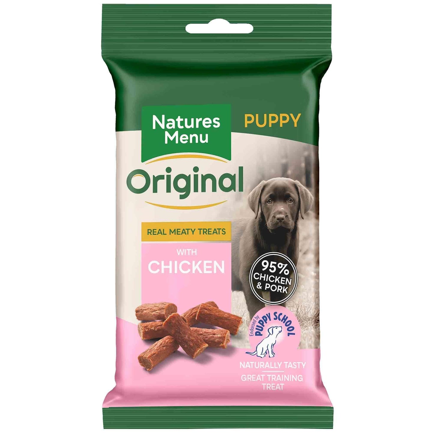 Natures Menu Real Meaty Treats with Chicken for Puppies, 60g - Ormskirk Pets