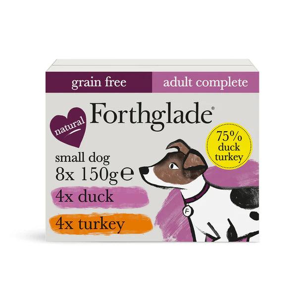 Forthglade Complete Grain Free Small Dog Duck & Turkey 8x150g - Ormskirk Pets