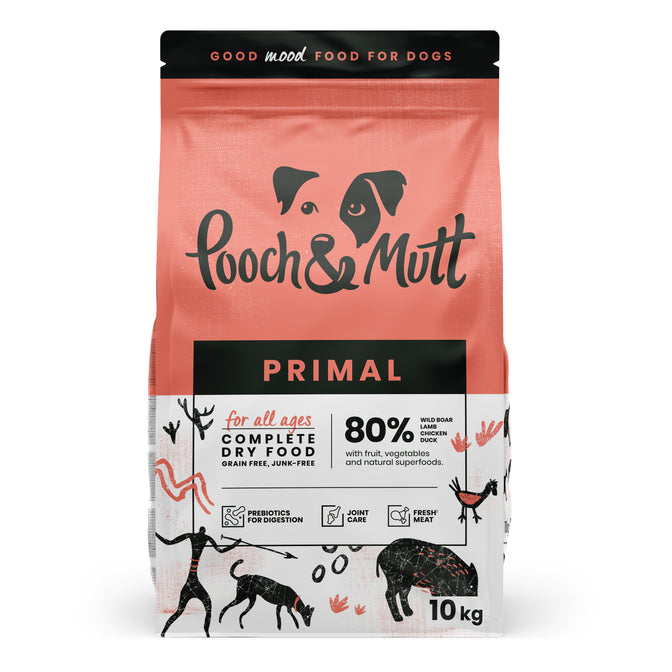 Pooch & Mutt Primal Wild Boar High Meat Dry Food - Regular Kibble