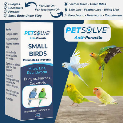 Petsolve Anti Parasite For Small Birds 10ml