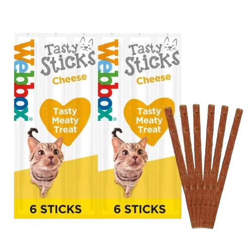 Webbox Cat Tasty Sticks Cheese 6pk