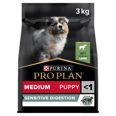 Pro Plan Dog Medium Puppy Sensitive Digestion With Optidigest Rich In Lamb Dry Food 3Kg - Ormskirk Pets