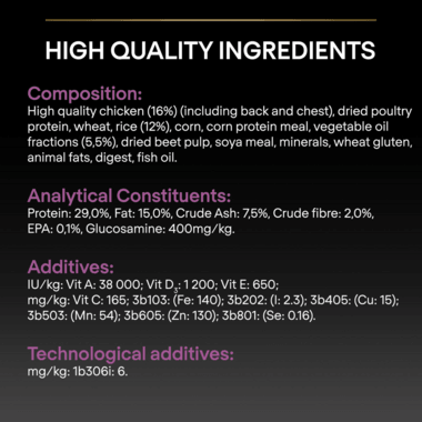 Pro Plan Dog Medium & Large Adult 7+ With Optiage Chicken Dry Food 14Kg - Ormskirk Pets