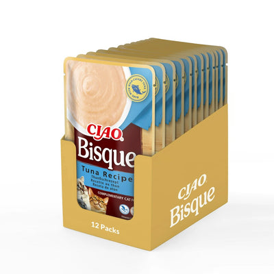 CIAO Bisque Tuna Recipe Cat Wet Pouches 40gx12
