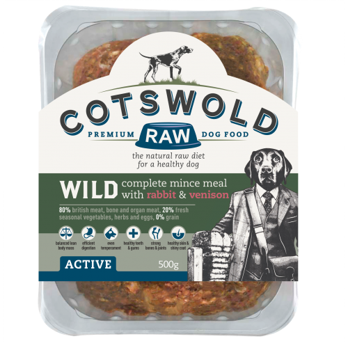 Cotswold Raw Wild Mince Venison & Rabbit 500G