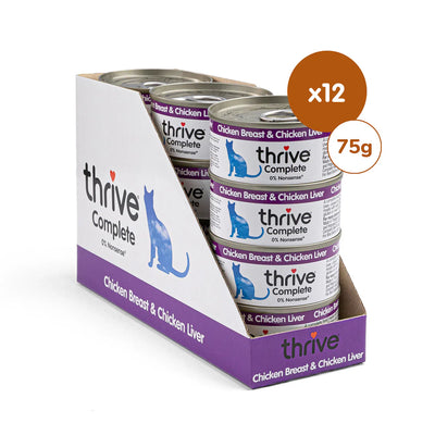Thrive Complete Adult Chicken Breast & Chicken Liver 75g x 12