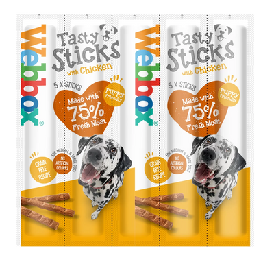 Webbox Tasty Sticks Chicken Dog Treats 5pk Large