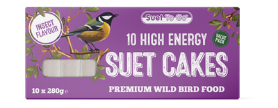 Suet To Go Insect Blocks Suet Cake Plastic Free 280g x 10 VALUE PACK