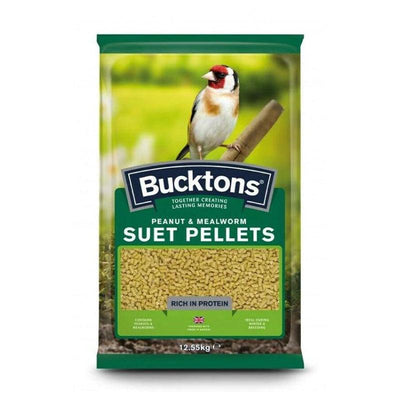 Bucktons Peanut & Mealworm Suet Pellets 12.55kg - Ormskirk Pets