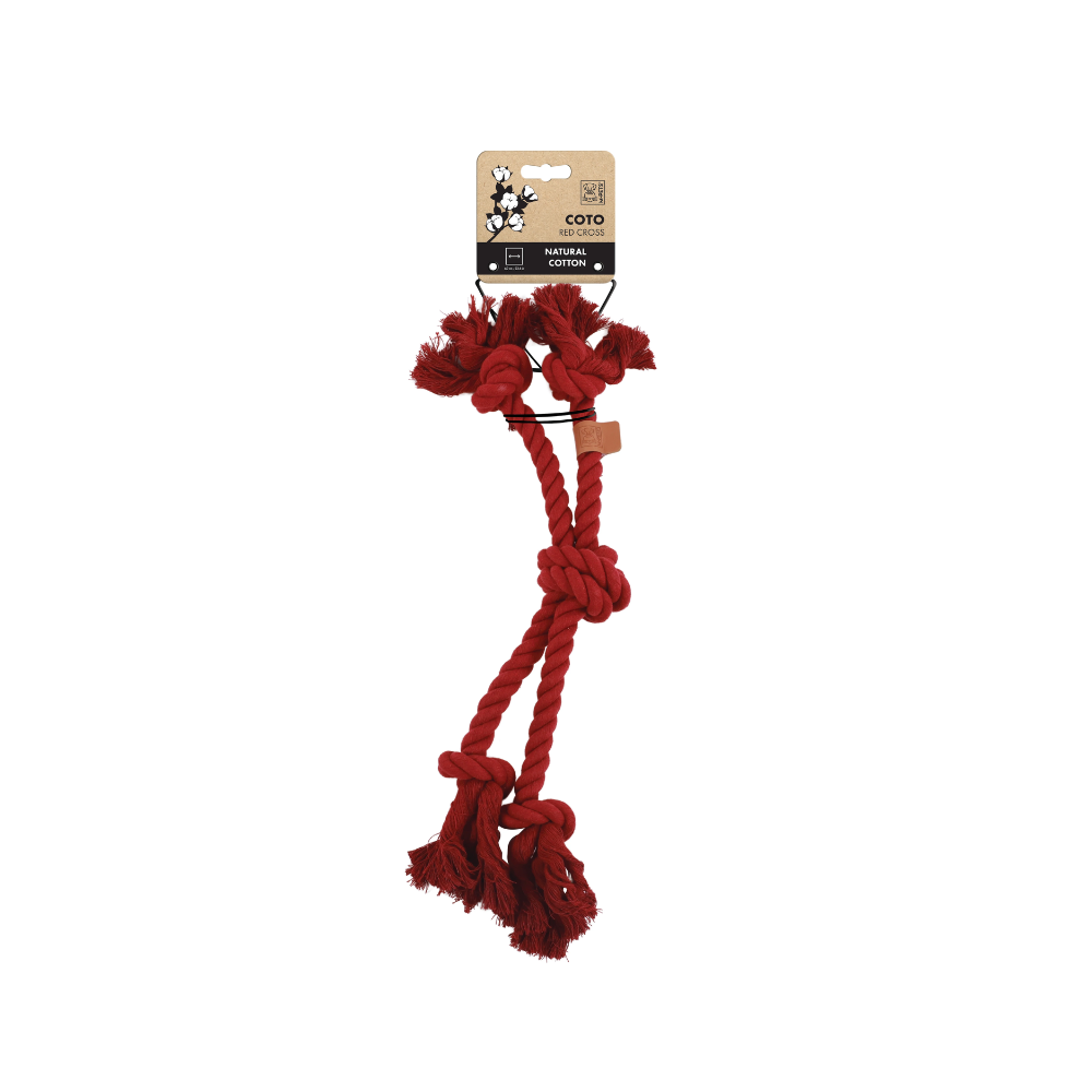 M-PETS Coto Eco Rope Dog Toy Red Cross 60cm