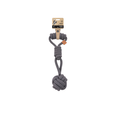 M-PETS Coto Eco Rope Dog Toy Grey Tug Ball 36cm