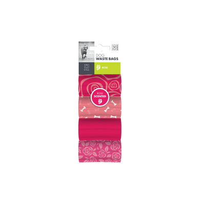 M-PETS Dog Waste Bags Rose 4 Rolls