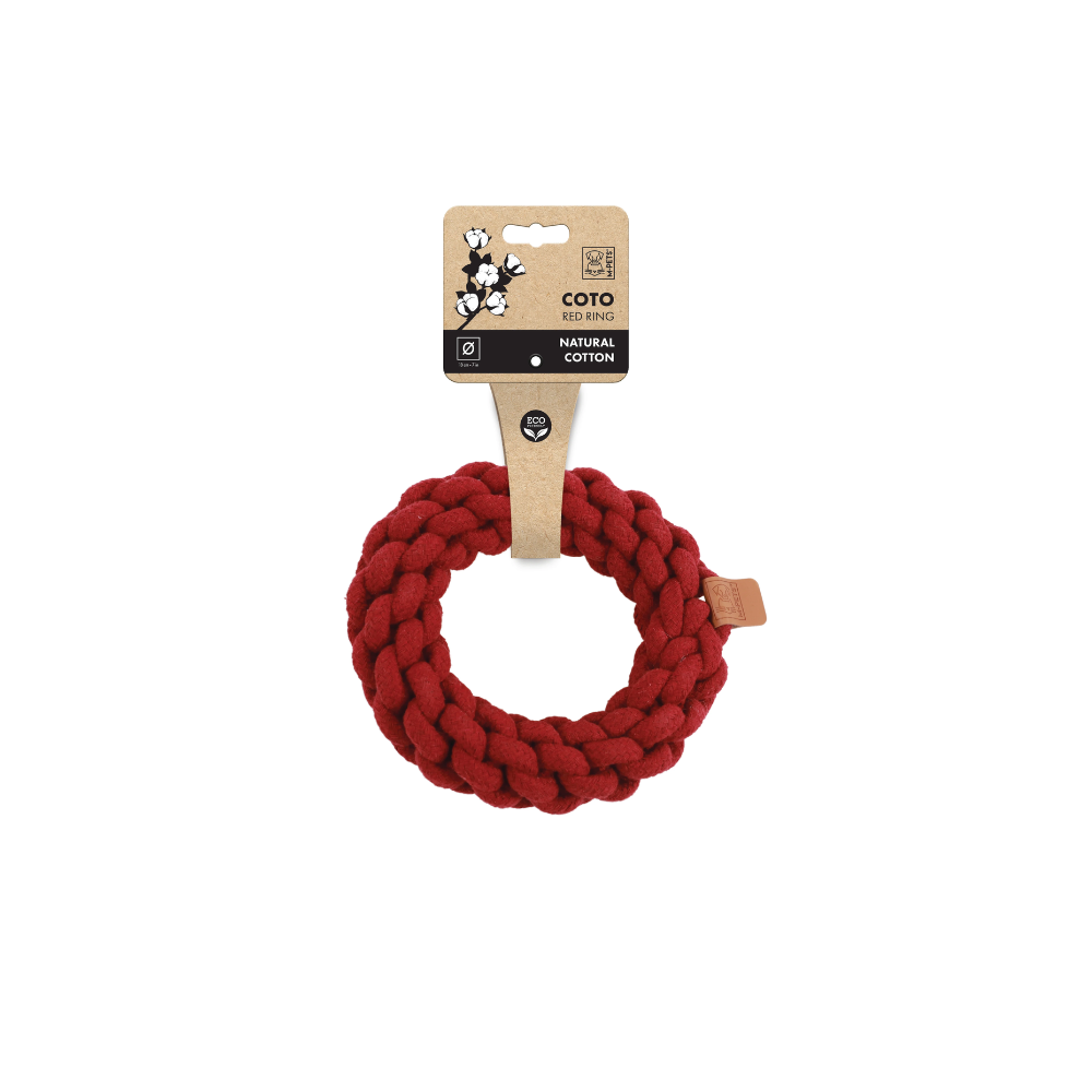 M-PETS Coto Eco Rope Dog Toy Red Ring