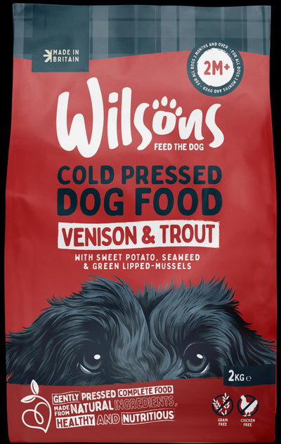 Wilsons Venison and Trout Dry Cold Pressed Dog Food