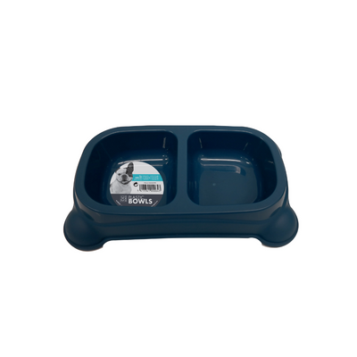 M-PETS Plastic Double Bowl - 2 X 650ml
