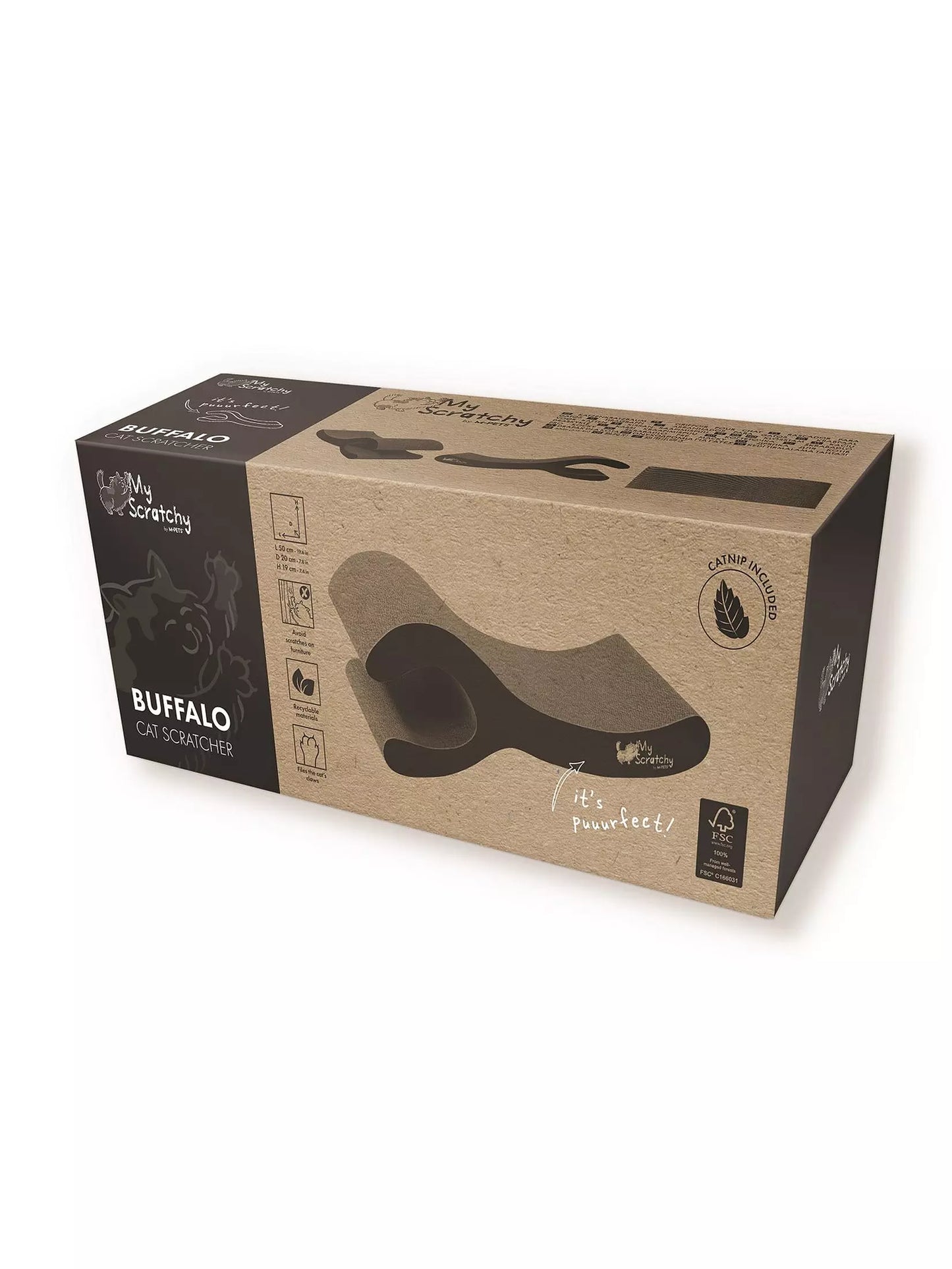 M-PETS My Scratchy Cat Cardboard Scratchers Buffalo