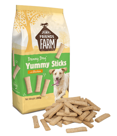Tiny Friends Farm Danny Dog Yummy Sticks Chicken, 200g - Ormskirk Pets