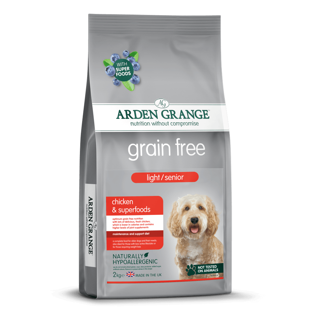 Arden Grange Senior Sensitive Dog Light Grain free Chicken Superfoods, 2KG - Ormskirk Pets